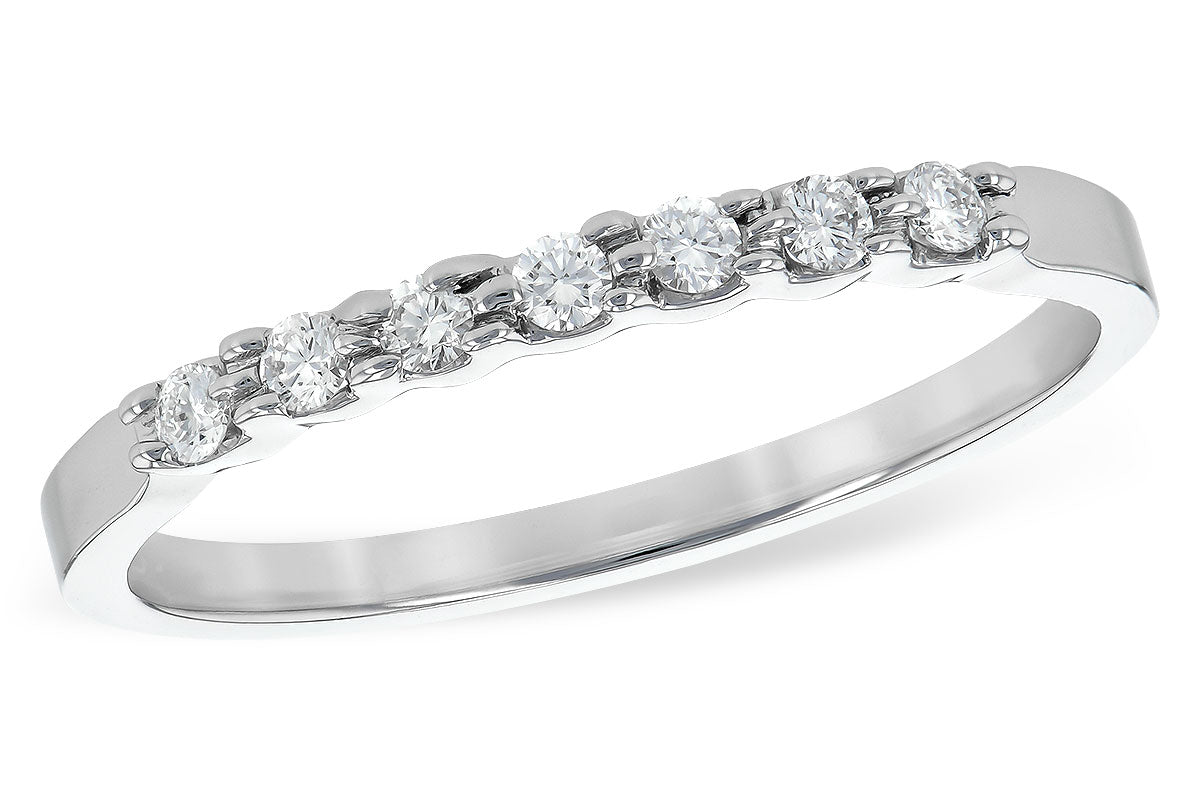 Allison Kaufman Diamond Wedding Band in 14K White Gold, 0.12 ctw (WR114-12)