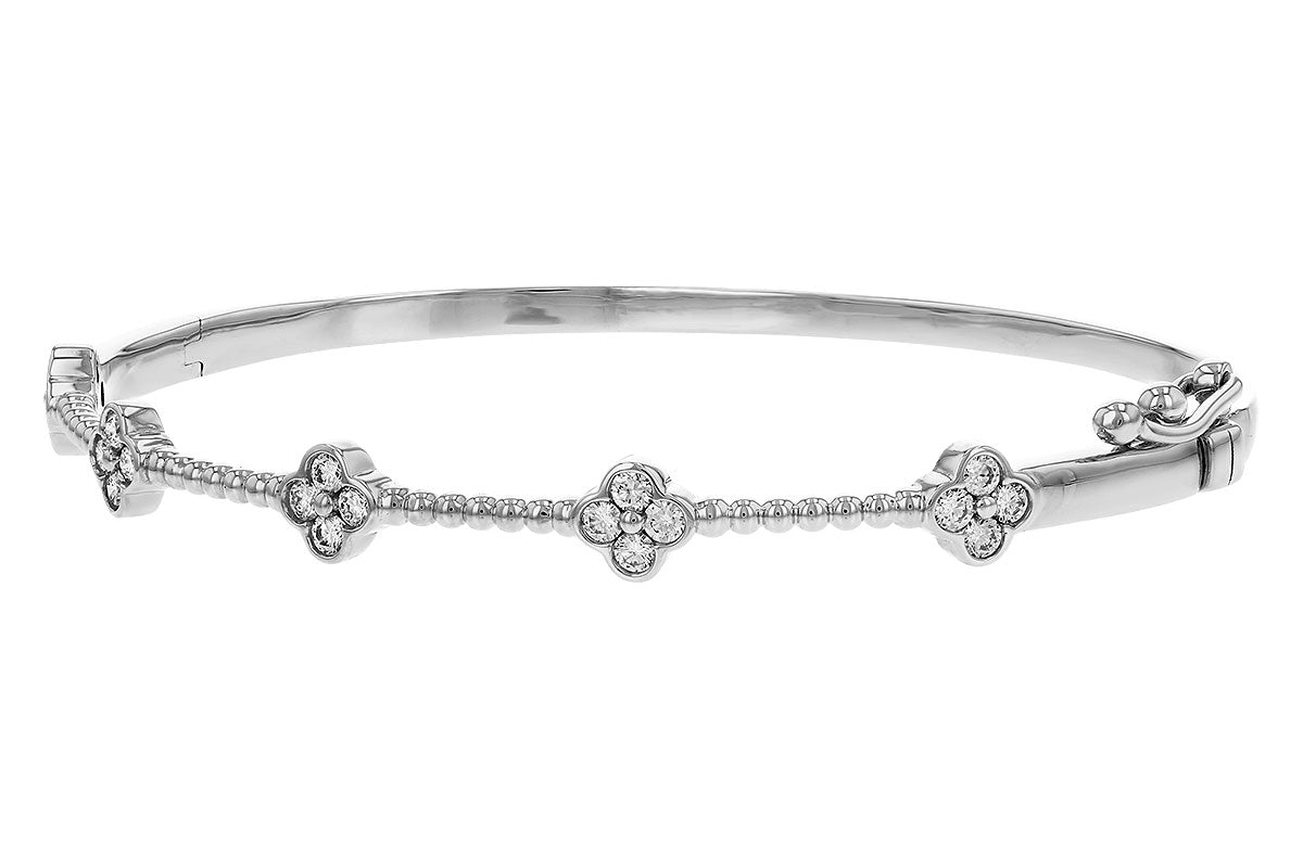 Allison Kaufman Diamond Bangle Bracelet in 14K White Gold, 0.66 ctw, alternate view