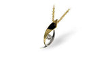 Allison Kaufman Diamond Necklace in 14K Yellow & White Gold, 0.09 ctw (N7210)