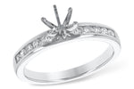 Allison Kaufman Diamond Engagement Ring Semi-Mount in 14K White Gold, 0.26 ctw (LR828-26)