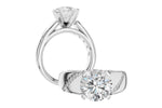 Allison Kaufman Diamond Engagement Ring Semi-Mount in 14K White Gold, 0.08 ctw (L7958), alternate view