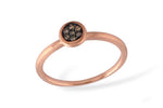 Allison Kaufman Brown Diamond Ring in 14K Rose Gold, 0.08 ctw