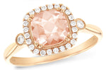 Allison Kaufman Morganite & Diamond Ring in 14K Yellow Gold, 1.26 ctw