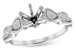 Allison Kaufman Diamond Engagement Ring Semi-Mount in 14K White Gold, 0.10 ctw