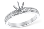 Allison Kaufman Diamond Engagement Ring Semi-Mount in 14K White Gold, 0.41 ctw (LR828-41)