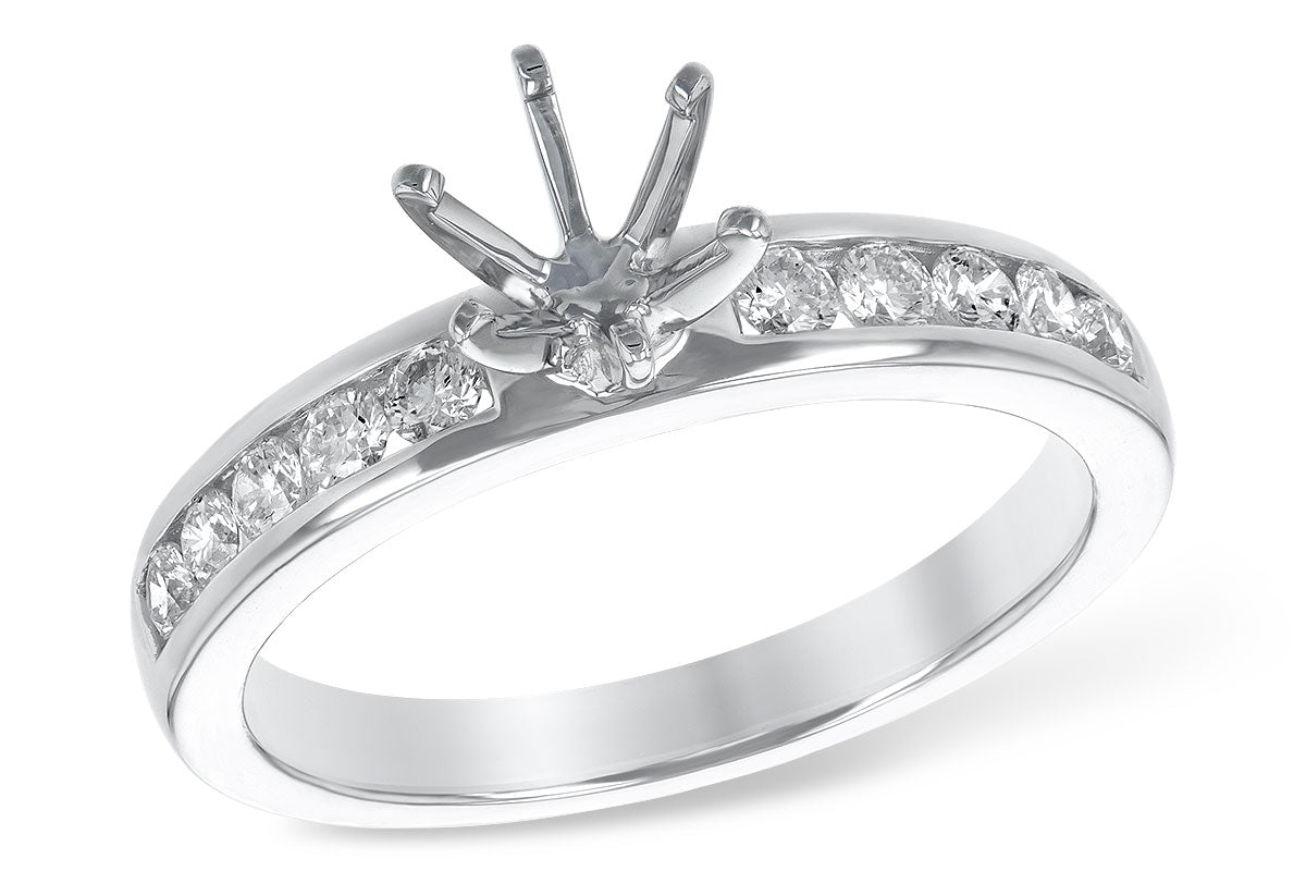 Allison Kaufman Diamond Engagement Ring Semi-Mount in 14K White Gold, 0.41 ctw (LR828-41)