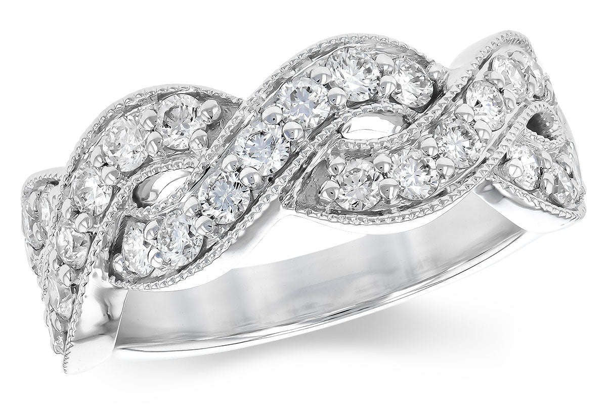 Allison Kaufman Diamond Wedding Band in 14K White Gold, 1.00 ctw (WR837-1)