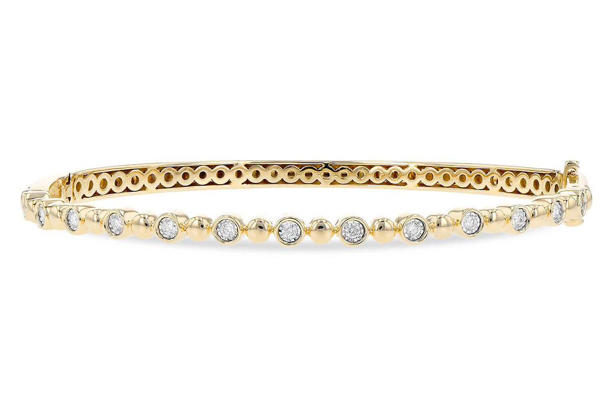 Allison Kaufman Diamond Bangle Bracelet in 14K Yellow Gold, 0.25 ctw