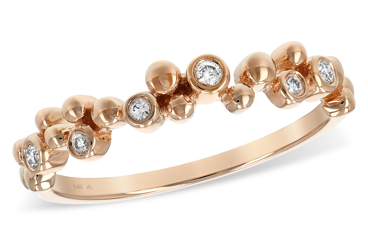 Allison Kaufman Diamond Wedding Band in 14K Rose Gold, 0.08 ctw
