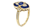 Allison Kaufman Sapphire & Diamond Ring in 14K Yellow Gold, 0.75 ctw (D5837), alternate view