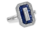 Allison Kaufman Sapphire & Diamond Ring in 14K White Gold, 1.36 ctw (D5731)