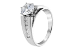 Allison Kaufman Diamond Engagement Ring Semi-Mount in 14K White Gold, 0.33 ctw (L7235), alternate view