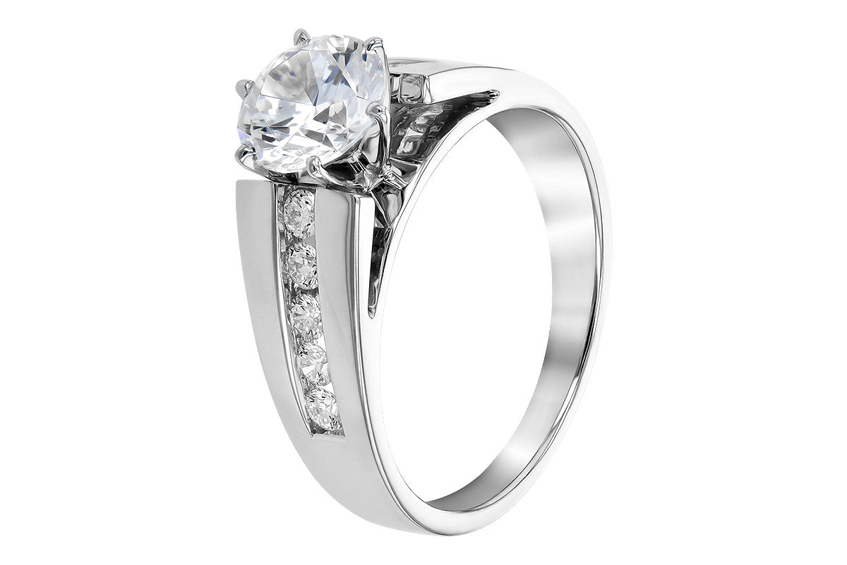 Allison Kaufman Diamond Engagement Ring Semi-Mount in 14K White Gold, 0.33 ctw (L7235), alternate view
