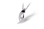 Allison Kaufman Diamond Necklace in 14K White Gold, 0.09 ctw (N7210)