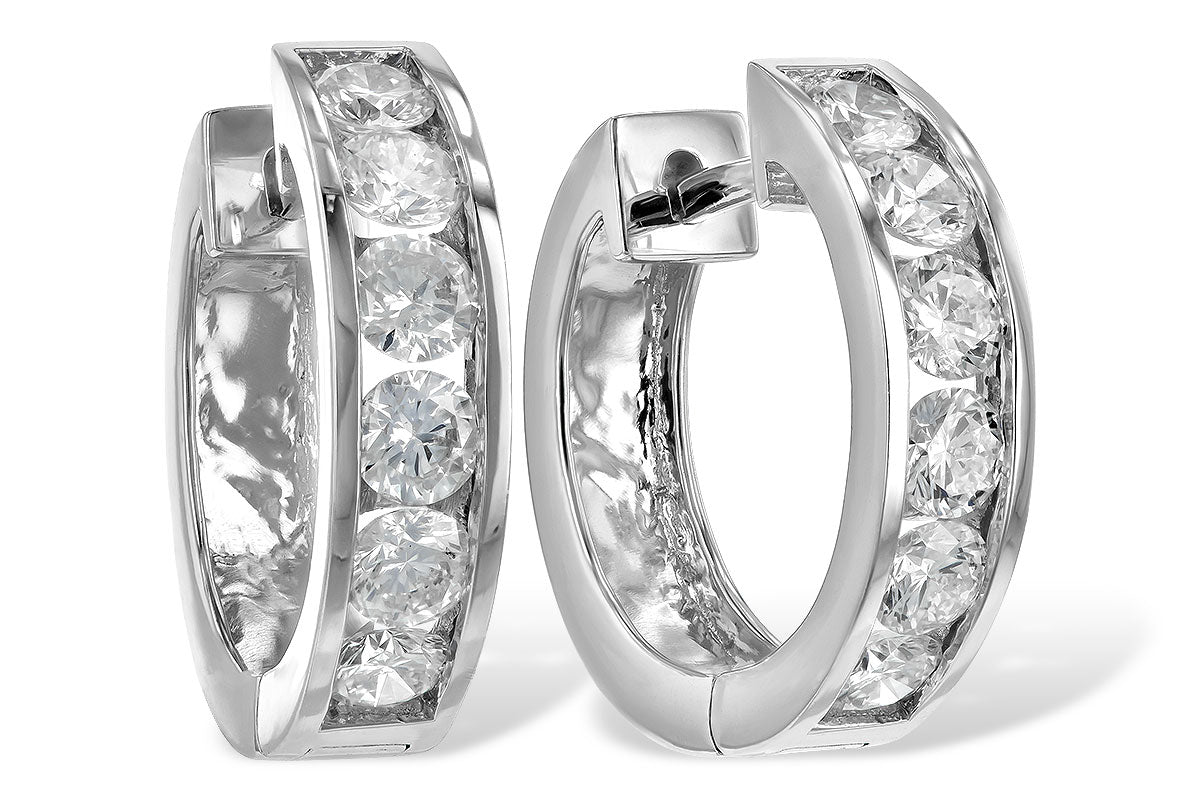 Allison Kaufman Diamond Earrings in 14K White Gold, 2.00 ctw (ER100-2)