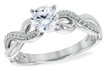 Allison Kaufman Diamond Engagement Ring Semi-Mount in 14K White Gold, 0.09 ctw (L7540)