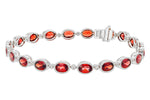 Allison Kaufman Garnet & Diamond Bracelet in 14K White Gold, 9.26 ctw, alternate view