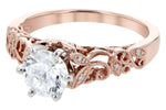 Allison Kaufman Diamond Engagement Ring Semi-Mount in 14K Rose Gold, 0.06 ctw (L7719), alternate view