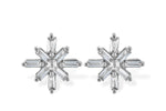 Allison Kaufman Baguette Diamond Earrings in 14K White Gold, 0.22 ctw