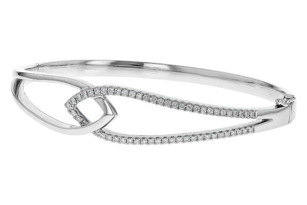 Allison Kaufman Diamond Bangle Bracelet in 14K White Gold, 0.50 ctw (B1254), alternate view