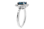 Allison Kaufman London Blue Topaz & Diamond Ring in 14K White Gold, 3.05 ctw, alternate view