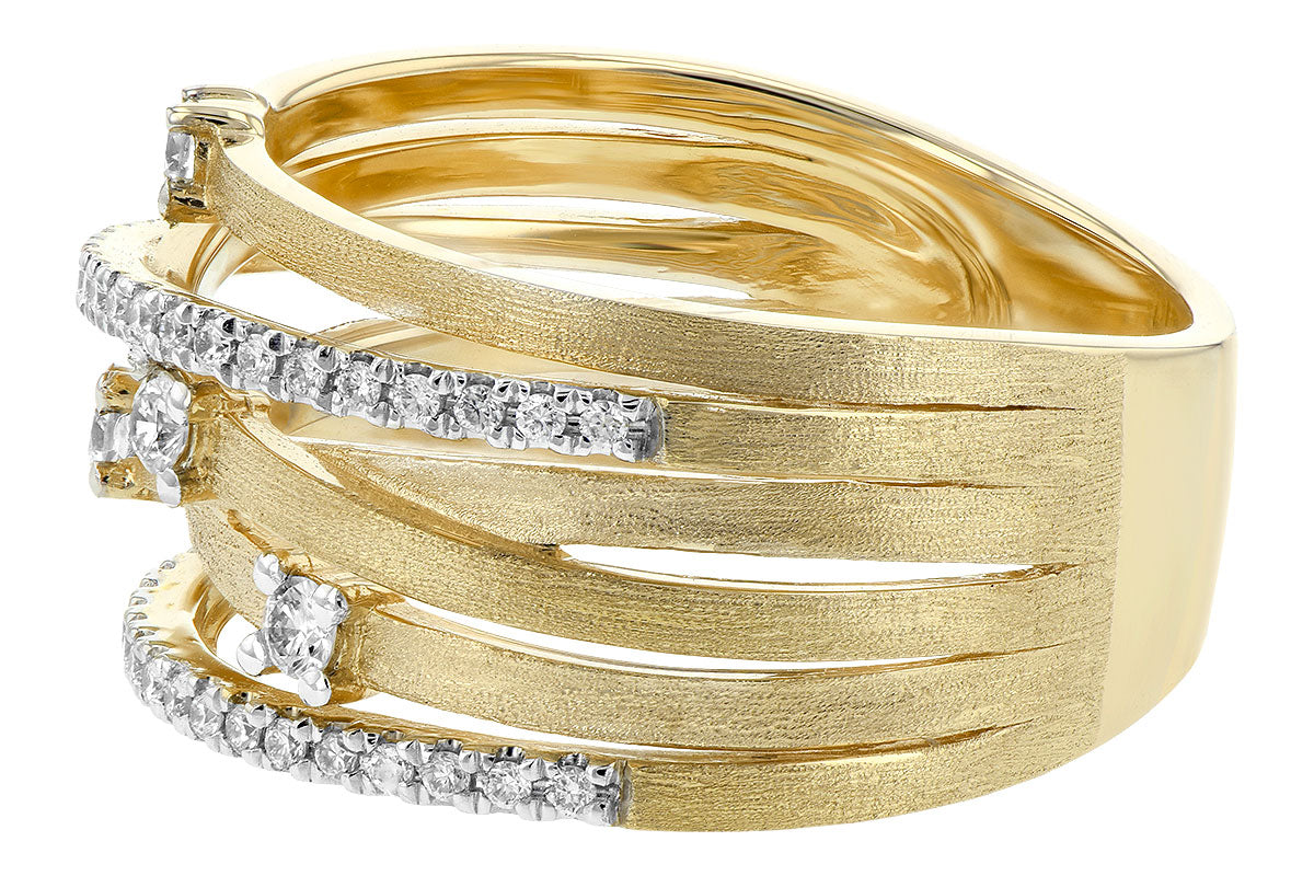 Allison Kaufman Diamond Wedding Band in 14K Yellow Gold, 0.37 ctw, alternate view