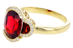 Allison Kaufman Garnet & Diamond Ring in 14K Yellow Gold, 3.45 ctw, alternate view