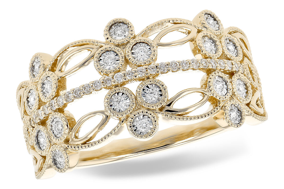 Allison Kaufman Diamond Wedding Band in 14K Yellow Gold, 0.15 ctw (W2452)