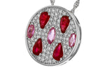 Allison Kaufman Ruby, Pink Sapphire & Diamond Necklace in 14K White Gold, 1.82 ctw, alternate view