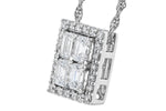 Allison Kaufman Diamond Necklace in 14K White Gold, 1.15 ctw, alternate view