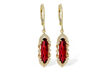 Allison Kaufman Garnet & Diamond Earrings in 14K Yellow Gold, 3.50 ctw