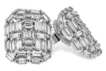 Allison Kaufman Baguette Diamond Earrings in 14K White Gold, 0.75 ctw