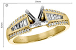 Allison Kaufman Diamond Engagement Ring Semi-Mount in 14K Yellow Gold, 0.37 ctw (L7730), alternate view
