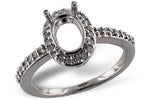 Allison Kaufman Diamond Engagement Ring Semi-Mount in 14K White Gold, 0.28 ctw (X14861)