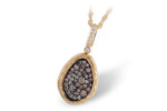 Allison Kaufman Brown Diamond Necklace in 14K Yellow Gold, 0.47 ctw