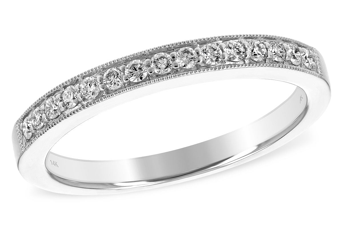 Allison Kaufman Diamond Wedding Band in 14K White Gold, 0.19 ctw (W1744)