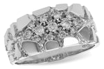 Allison Kaufman Diamond Men's Wedding Band in 14K White Gold, 0.43 ctw