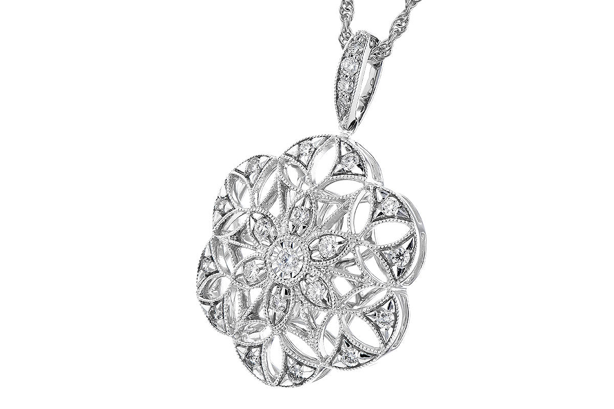 Allison Kaufman Diamond Necklace in 14K White Gold, 0.25 ctw (N8281), alternate view