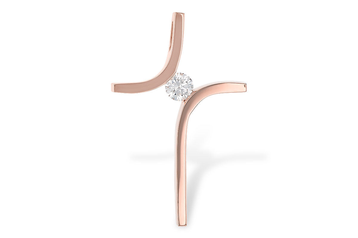Allison Kaufman Diamond Pendant in 14K Rose Gold, 0.07 ctw