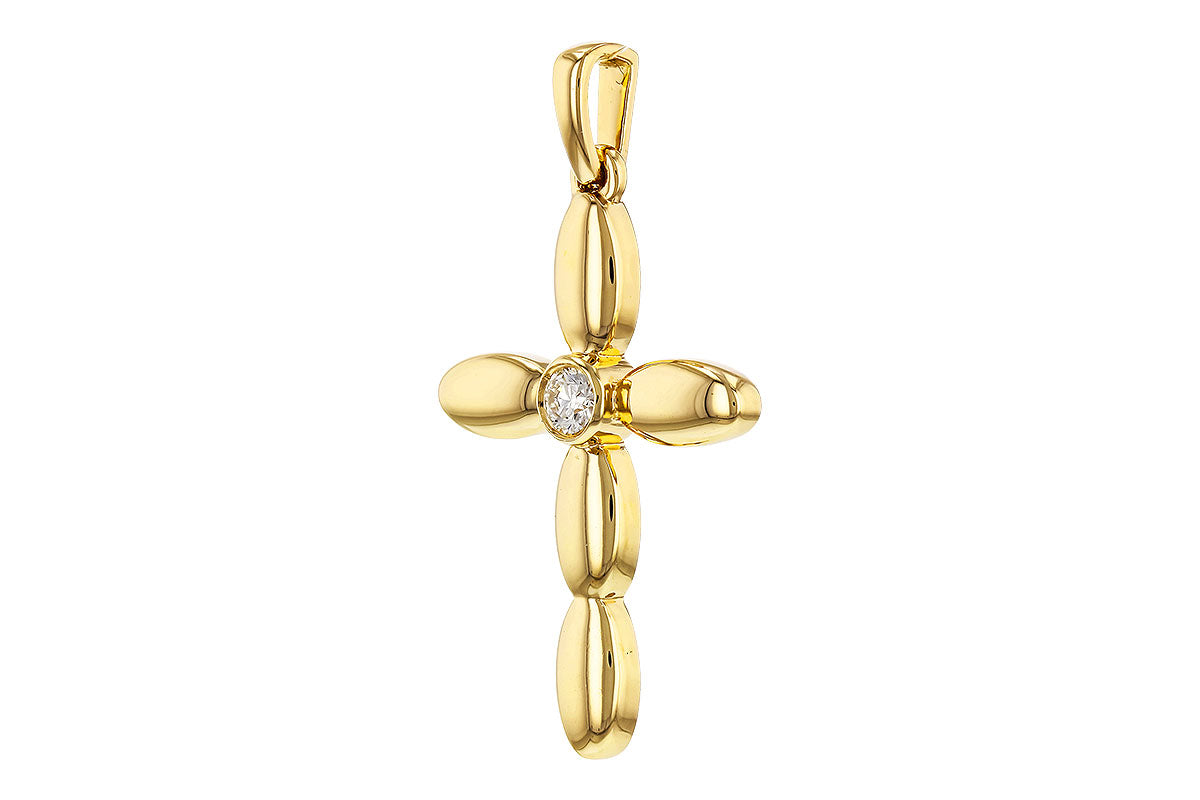 Allison Kaufman Diamond Pendant in 14K Yellow Gold, 0.04 ctw, alternate view