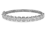 Allison Kaufman Baguette Diamond Bangle Bracelet in 14K White Gold, 1.00 ctw