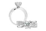 Allison Kaufman Diamond Engagement Ring Semi-Mount in 14K White Gold, 0.34 ctw, alternate view