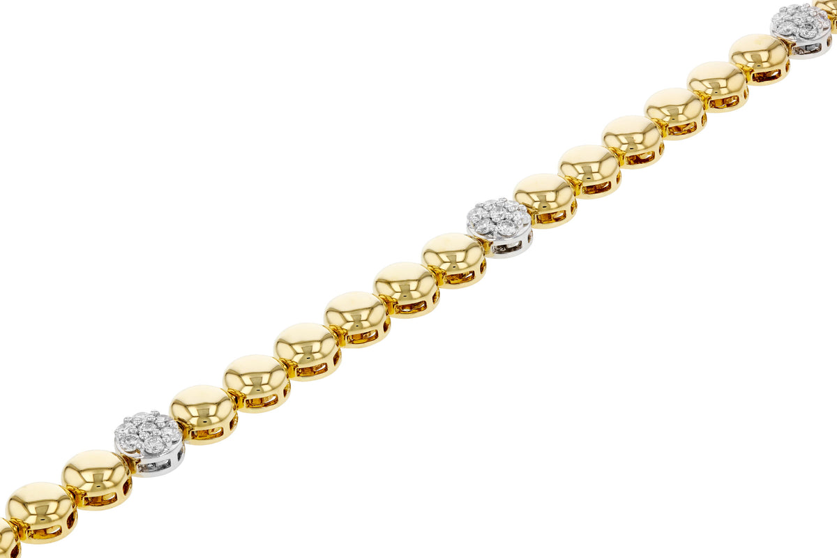 Allison Kaufman Diamond Bracelet in 14K Yellow & White Gold, 0.50 ctw, alternate view