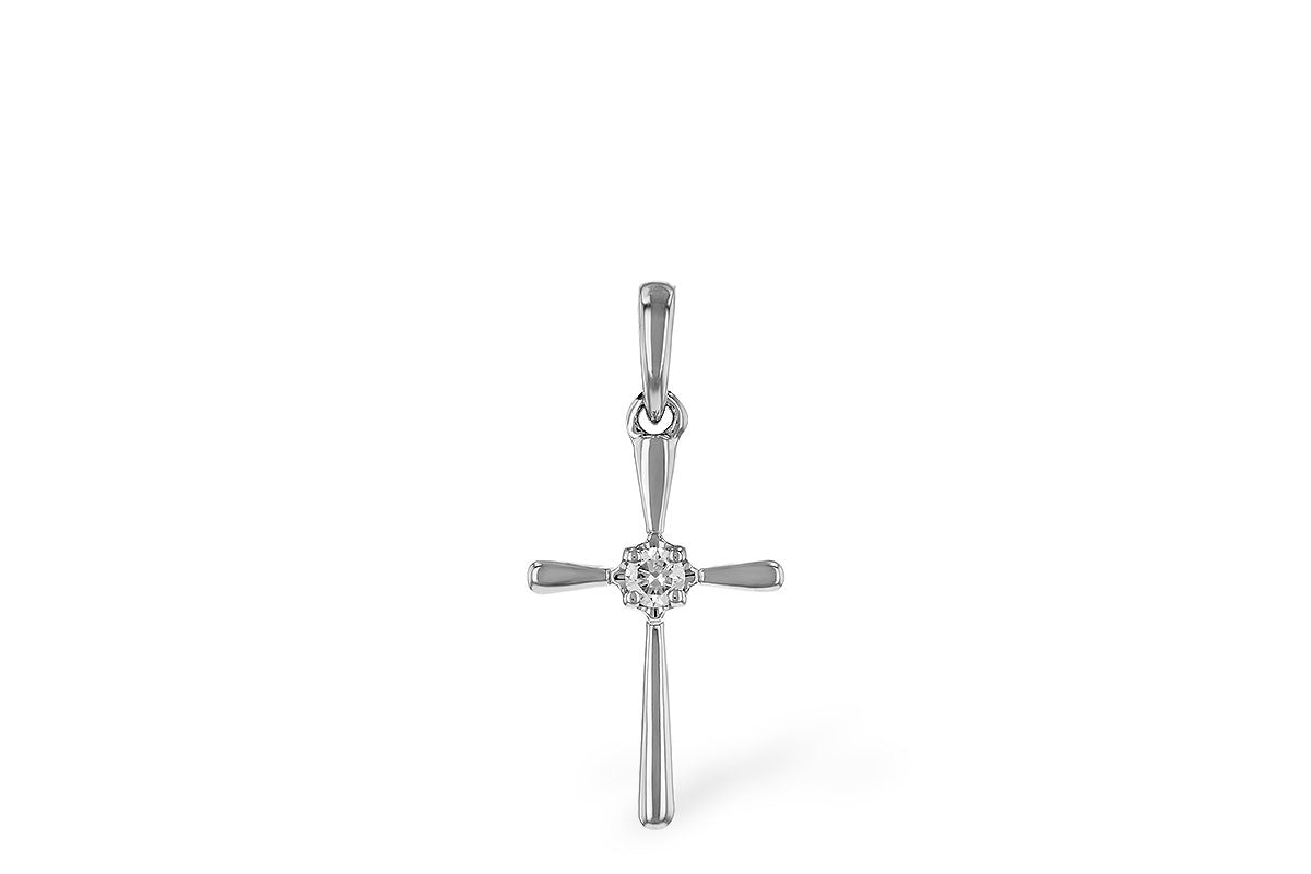 Allison Kaufman Diamond Pendant in 14K White Gold, 0.03 ctw (P6468)