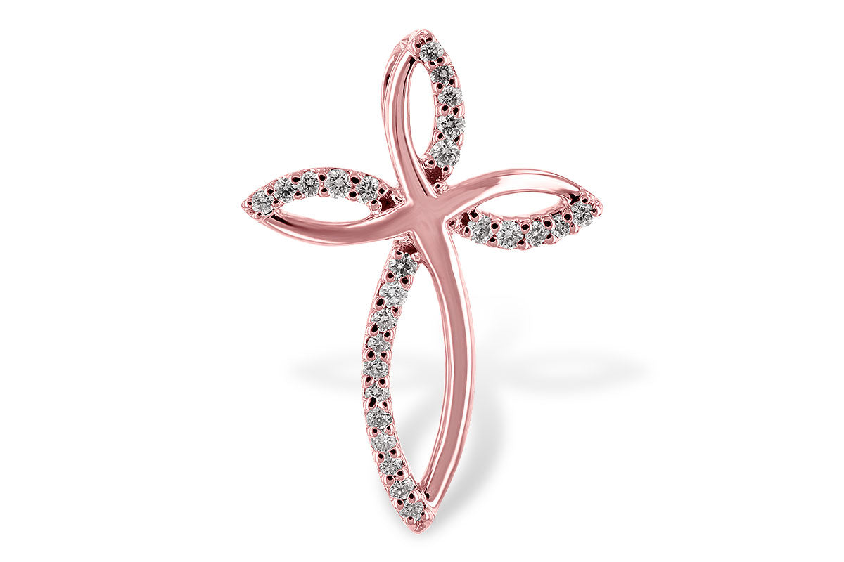 Allison Kaufman Diamond Pendant in 14K Rose Gold, 0.12 ctw (P7101)