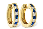 Allison Kaufman Sapphire & Diamond Earrings in 14K Yellow Gold, 1.02 ctw