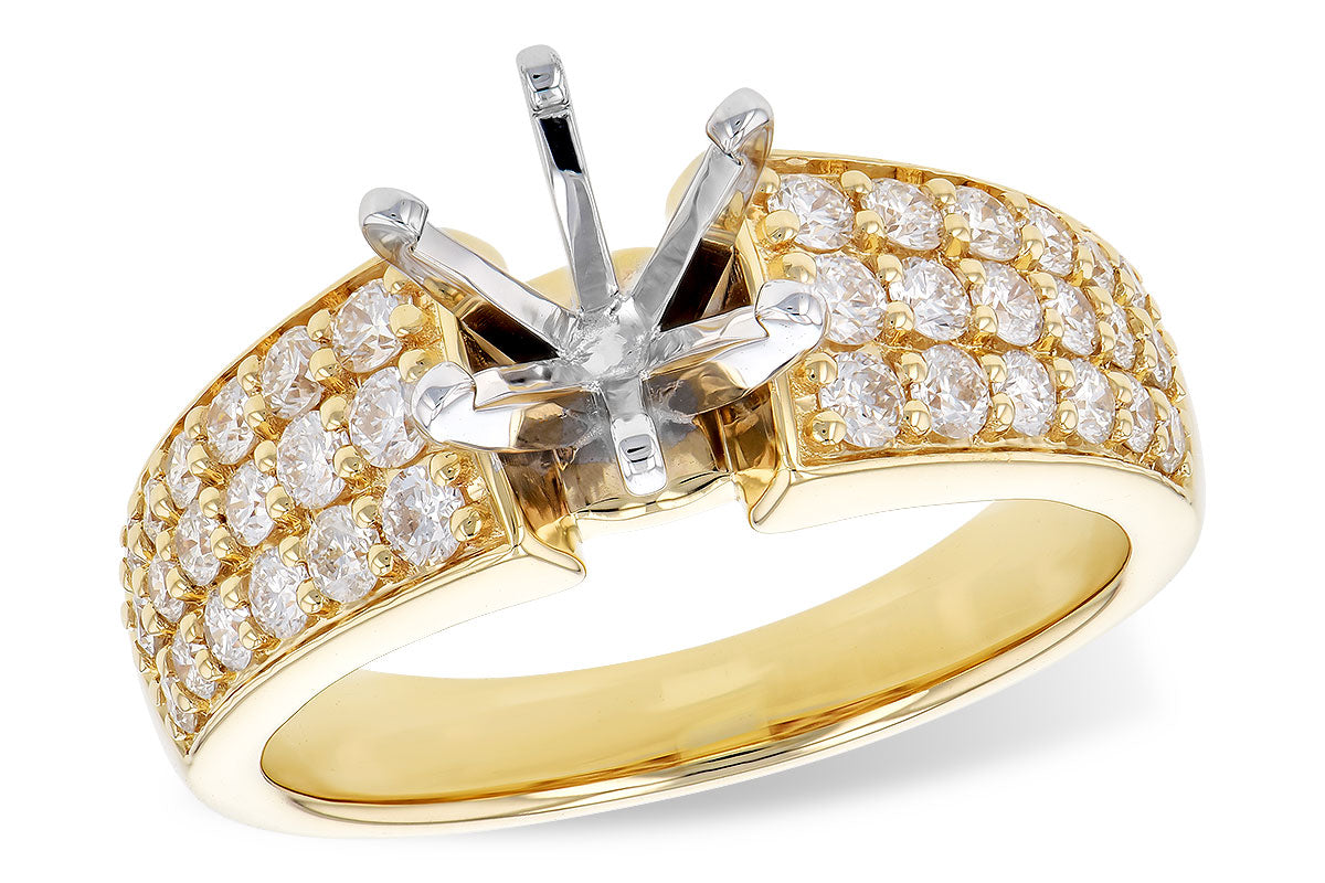 Allison Kaufman Diamond Engagement Ring Semi-Mount in 14K Yellow Gold, 0.75 ctw (L7819)