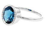 Allison Kaufman London Blue Topaz & Diamond Ring in 14K White Gold, 1.93 ctw, alternate view