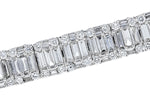 Allison Kaufman Baguette Diamond Bracelet in 14K White Gold, 4.10 ctw, alternate view