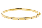Allison Kaufman Diamond Bangle Bracelet in 14K Yellow Gold, 0.35 ctw, alternate view